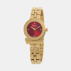 Women Quartz Red Dial Chronograph Stainless Steel Watch SFPD02424