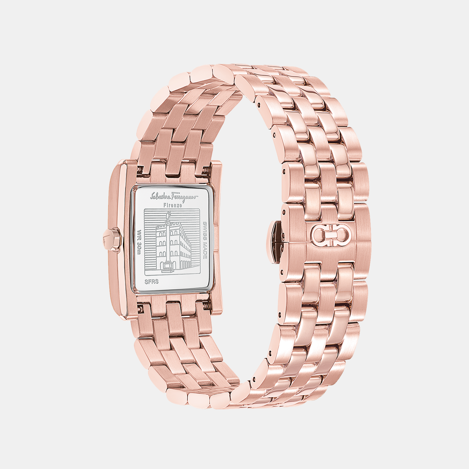 Ferragamo Men Square Silver watch