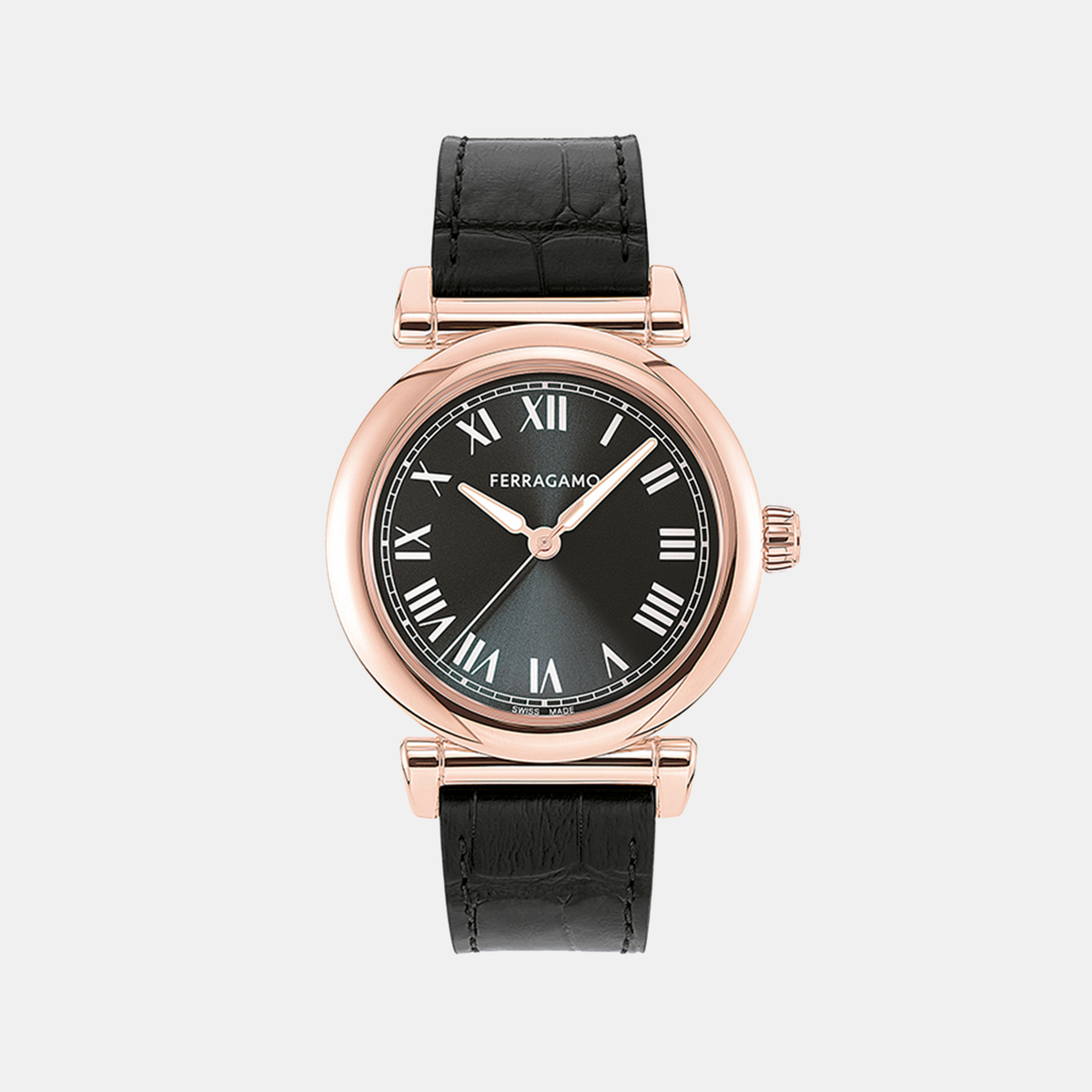 Ferragamo Round Black Analog watch