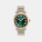 Women Quartz Green Dial Analog Stainless Steel Watch SFS000324