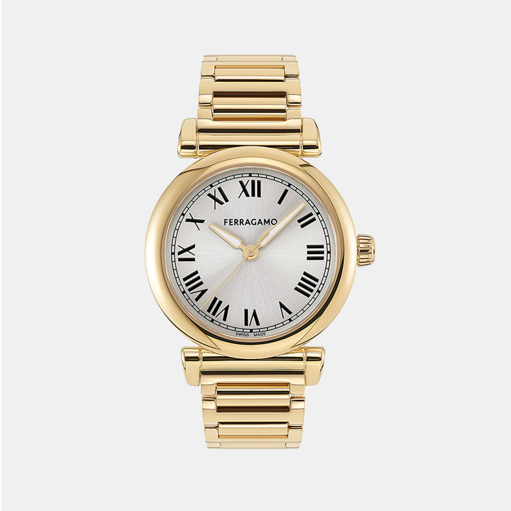 Ferragamo Round White-Silver Analog watch