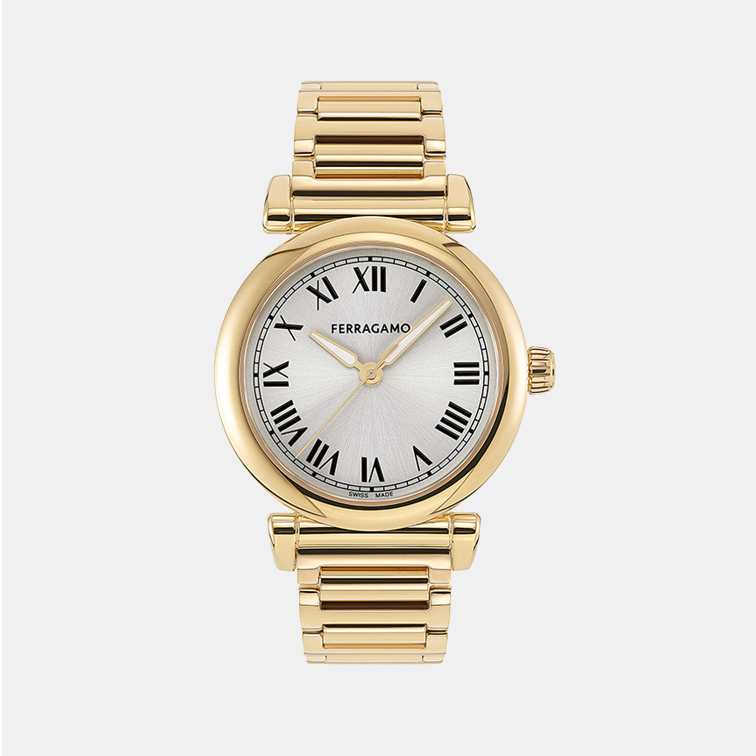 Ferragamo Round White-Silver Analog watch