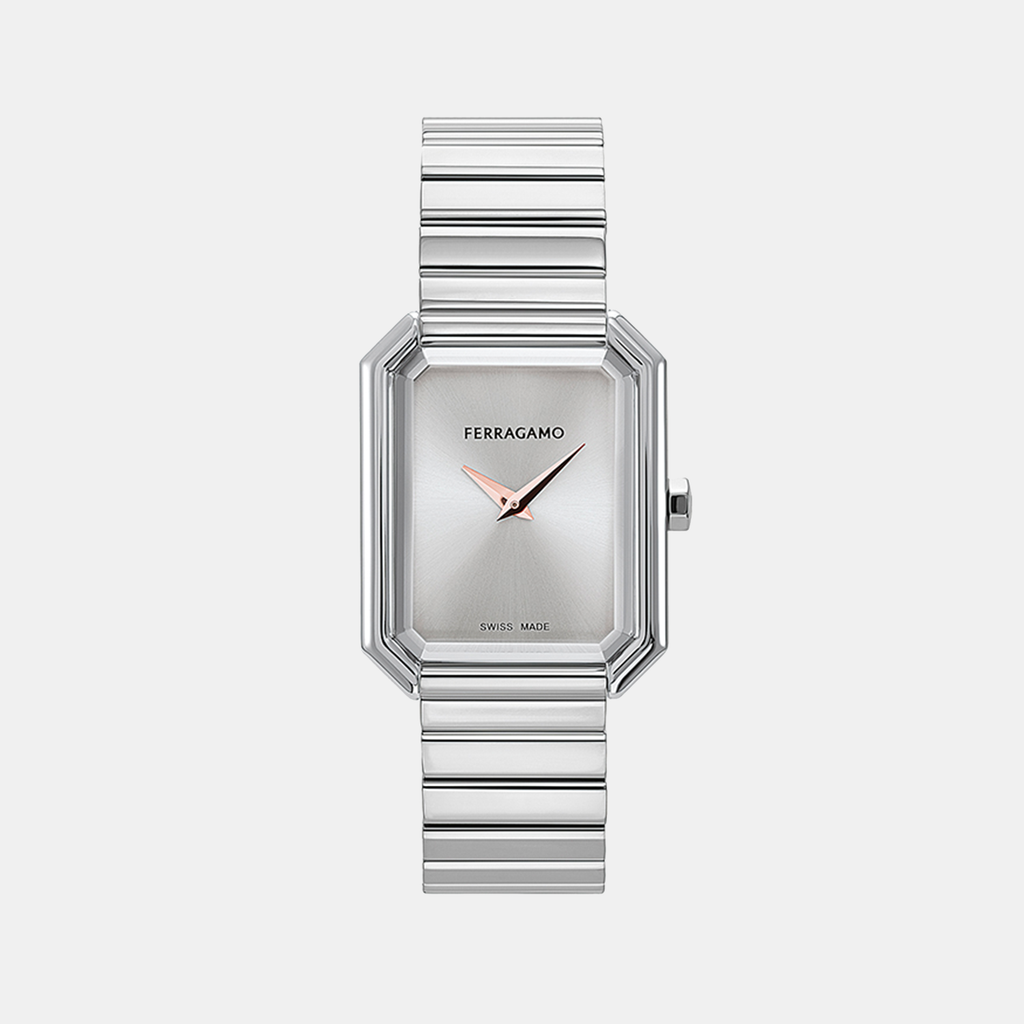 Ferragamo Geometric Silver Analog watch