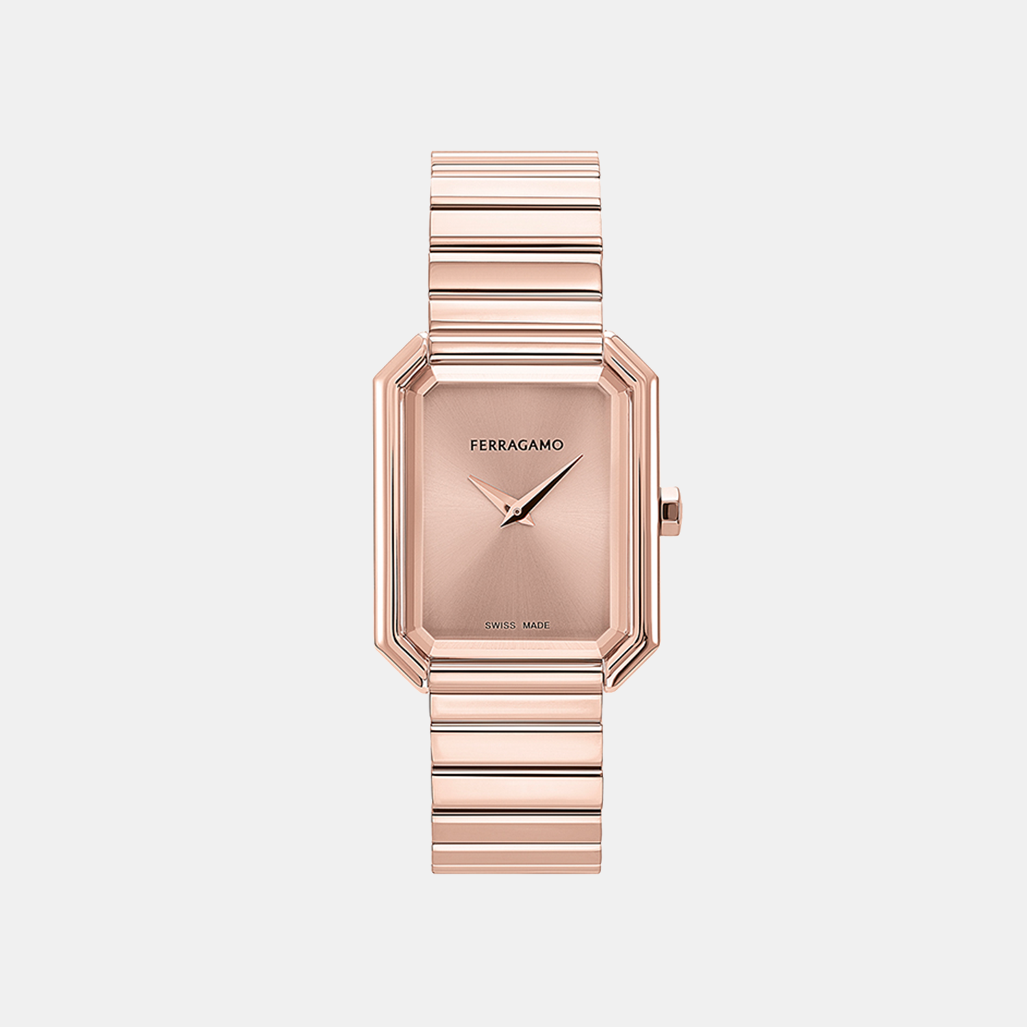 Ferragamo Rectangular Rose Gold Analog watch