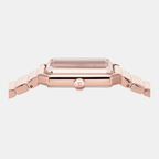 Ferragamo Women Rectangular Rose Gold watch