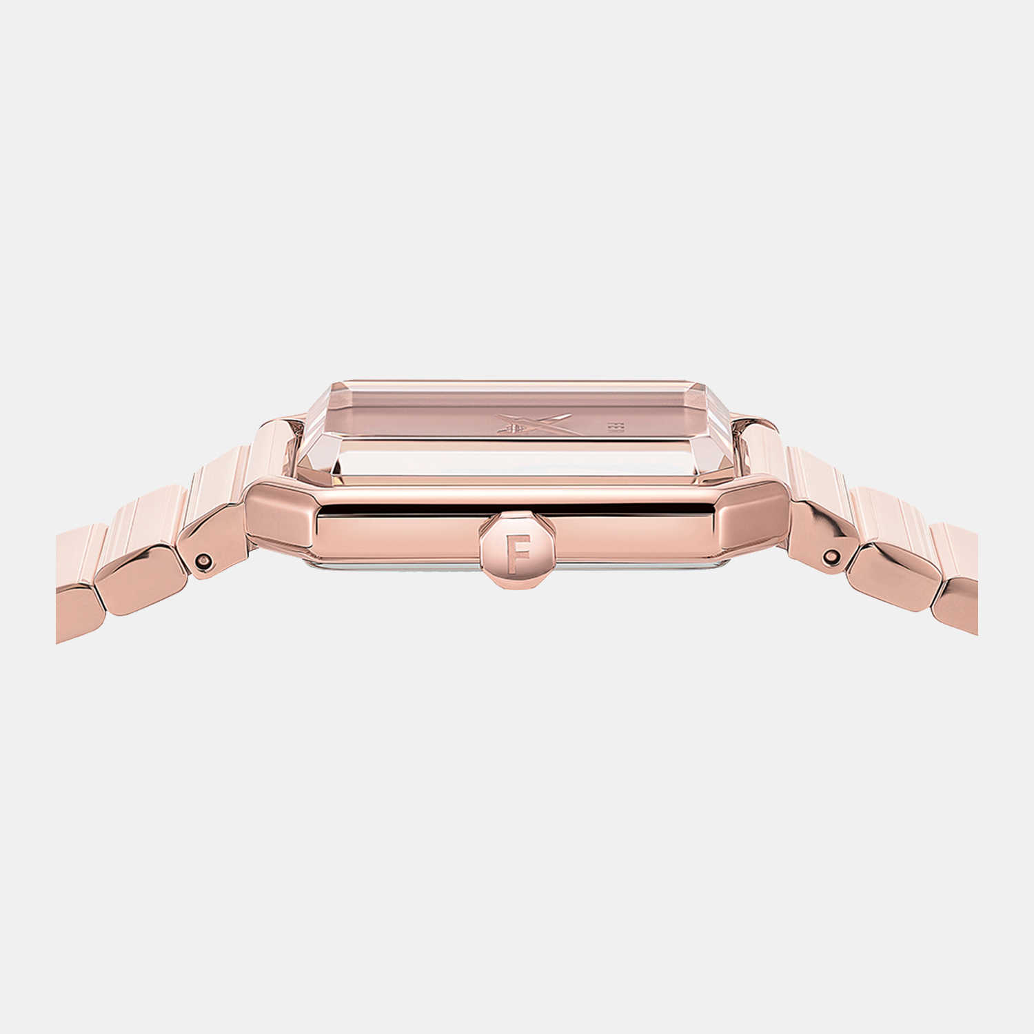 Ferragamo Women Rectangular Rose Gold watch