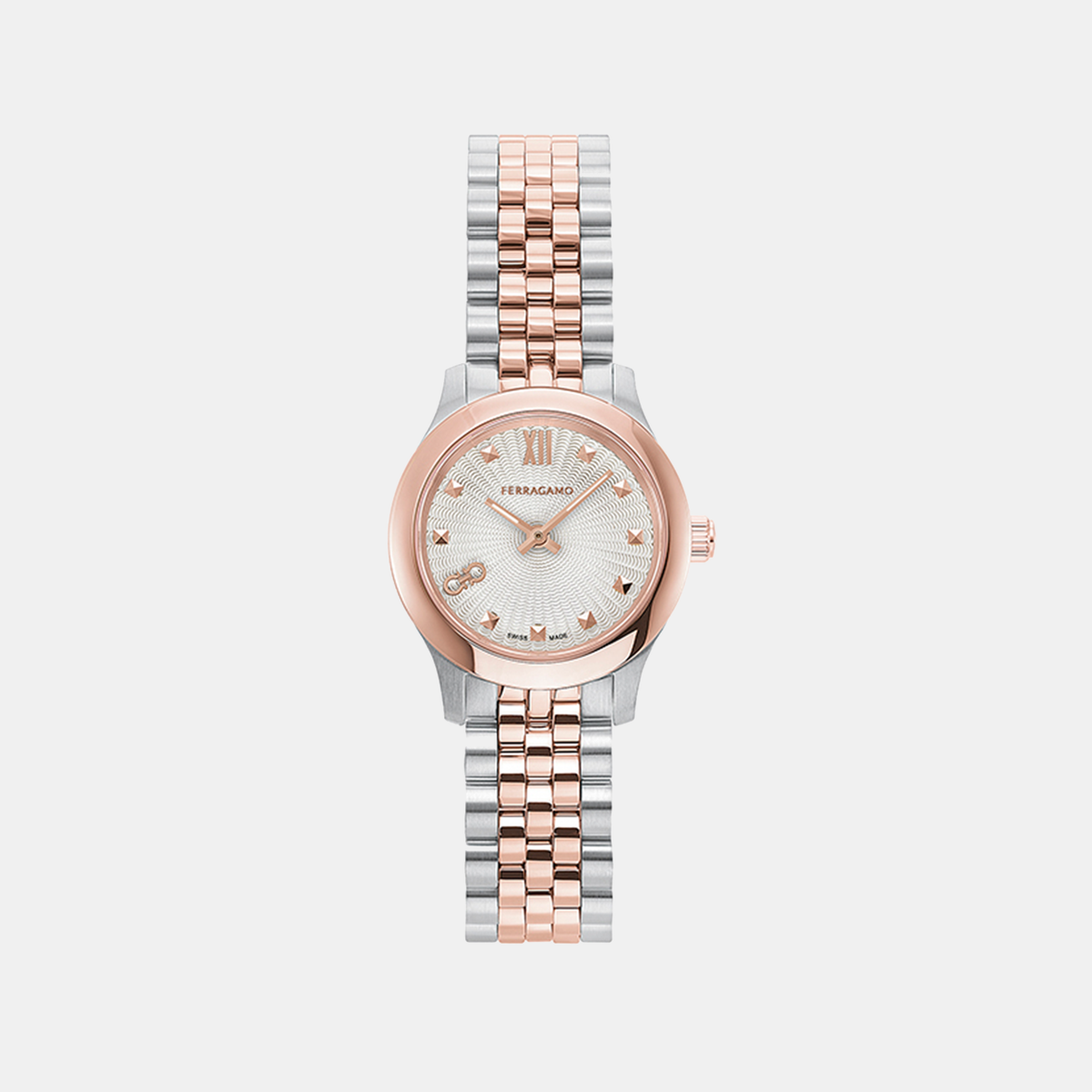 Ferragamo Round White-Silver Analog watch