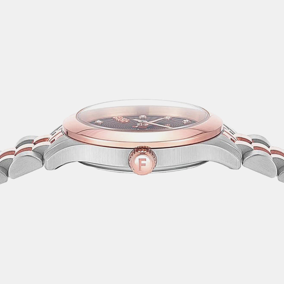 Duo Women Quartz Brown Dial Analog Stainless Steel Watch SFSA00324