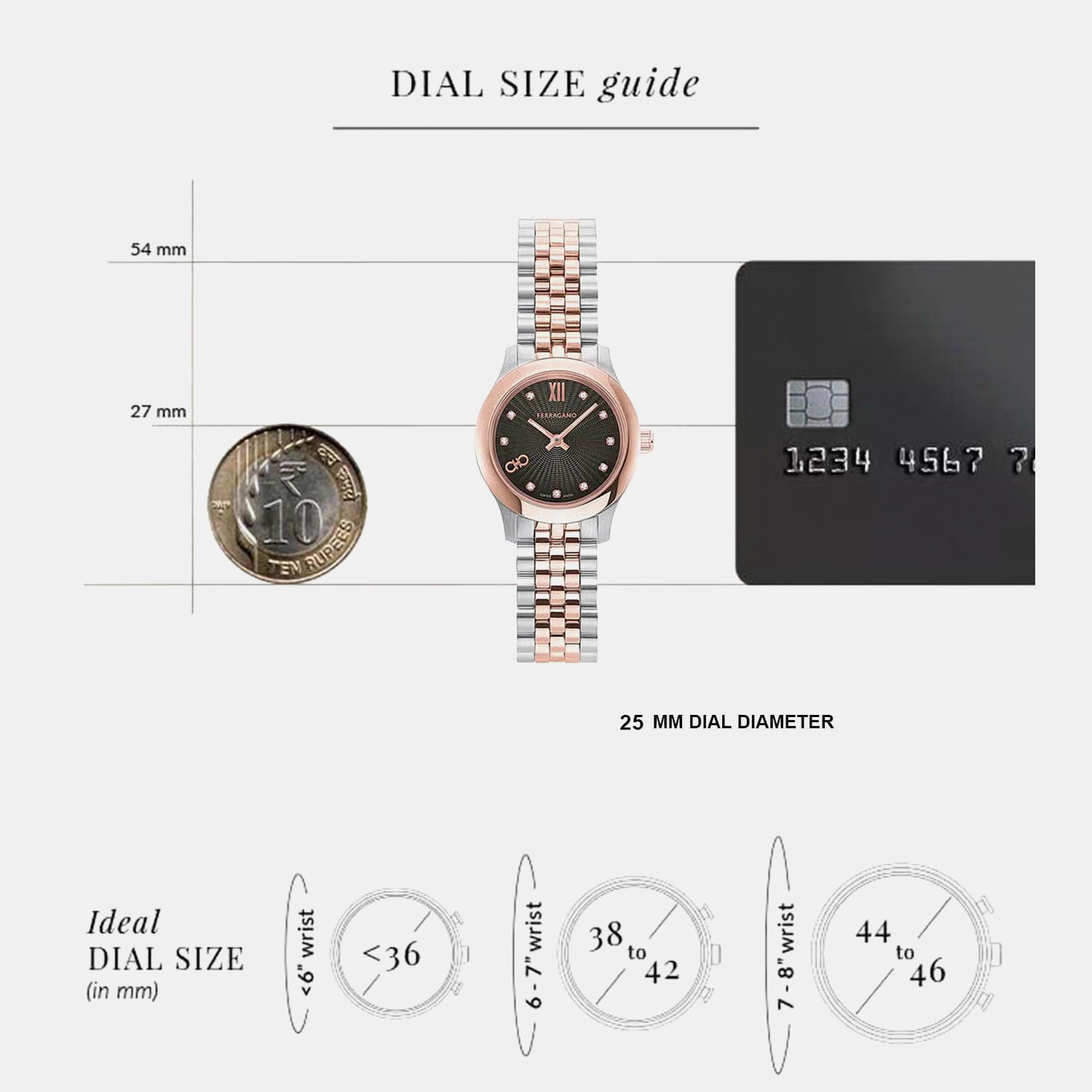 Sa-Ferragamo Duo 25Mm-Fw Women Quartz Brown Dial Analog Stainless Steel Watch SFSA00324