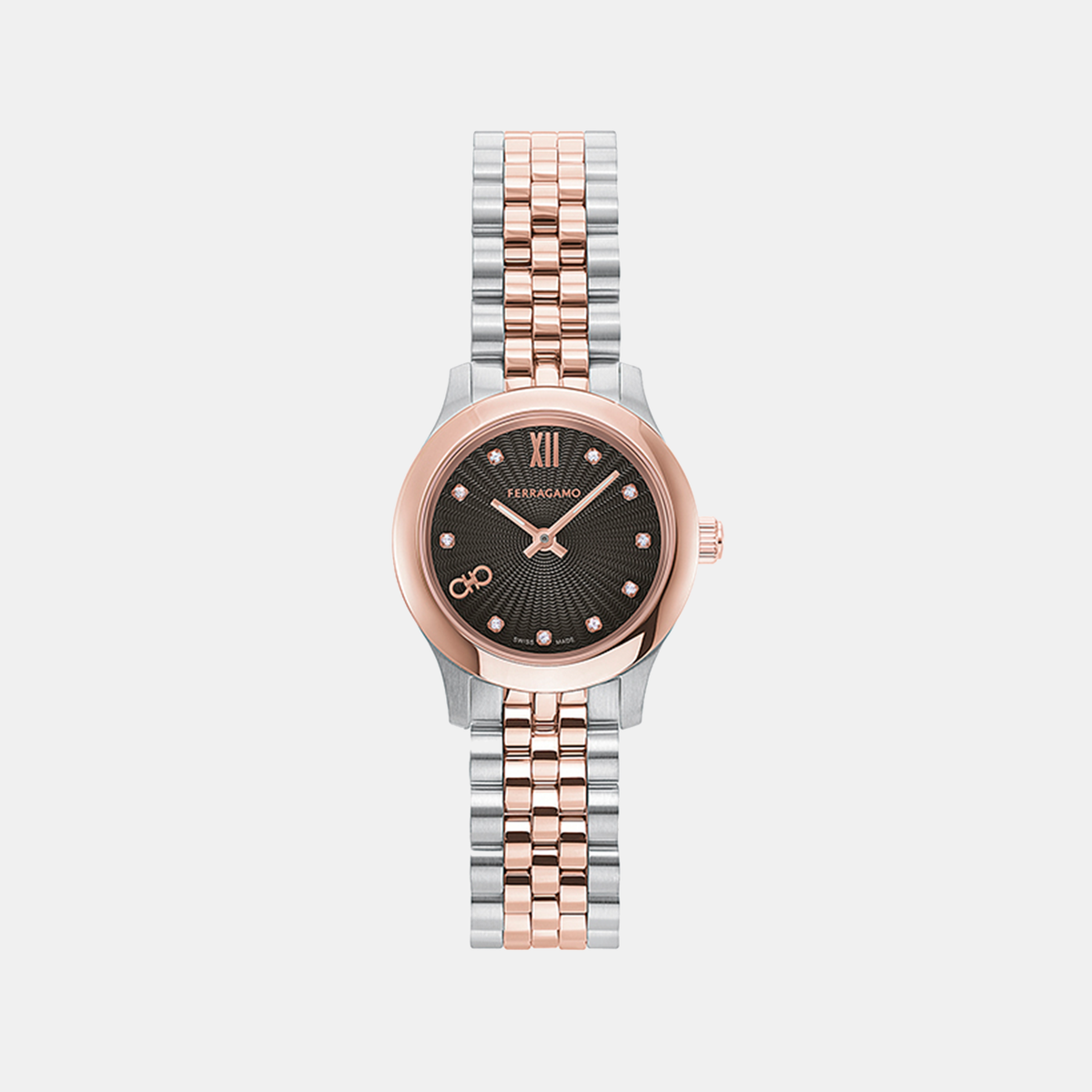Ferragamo Round Brown Analog watch