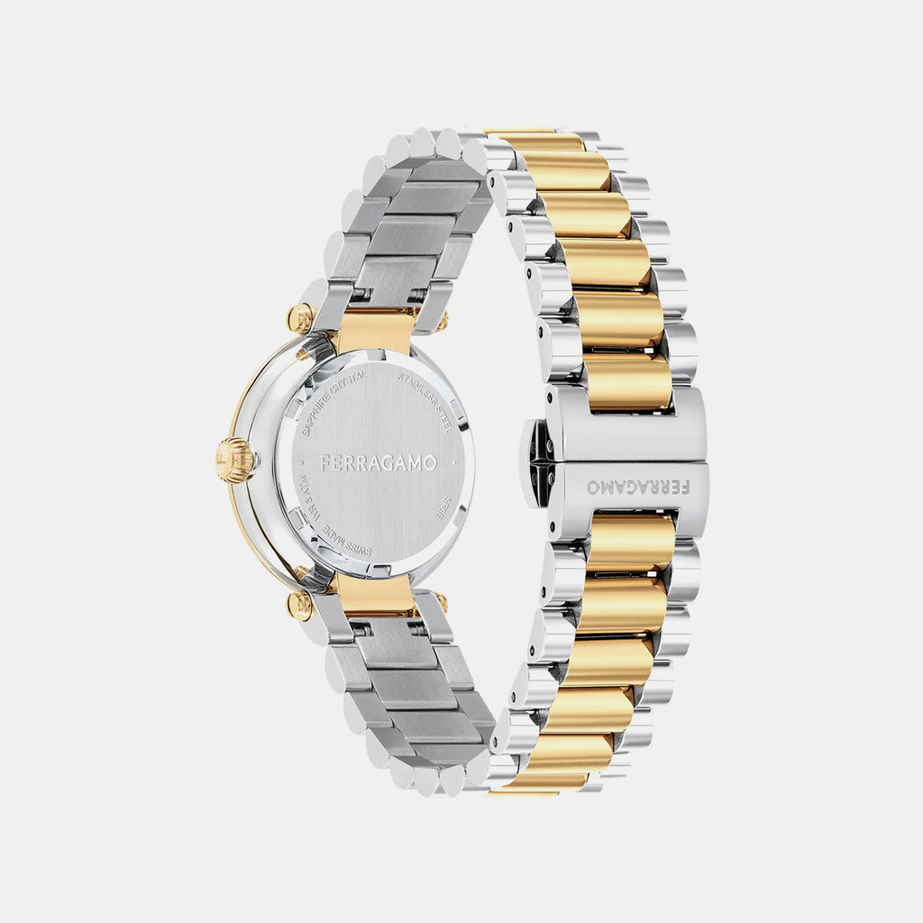 Se-Ferragamo Softy-Fw Women Quartz White Dial Analog Stainless Steel Watch SFSE00324
