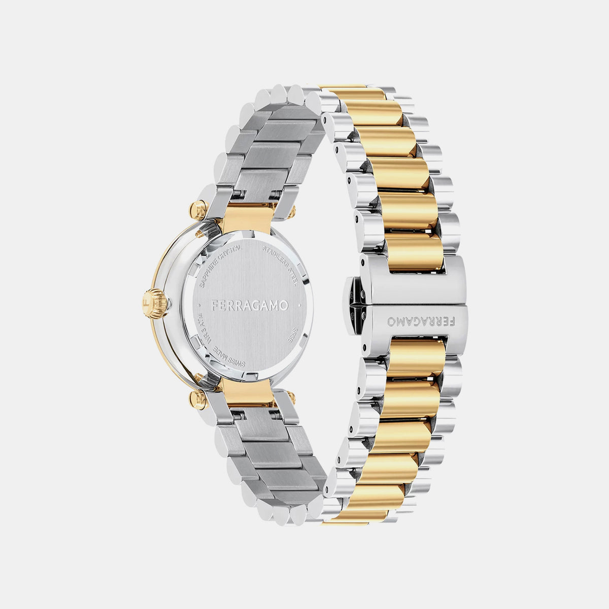 No Collection name Women Quartz White Dial Analog Stainless Steel Watch SFSE00324
