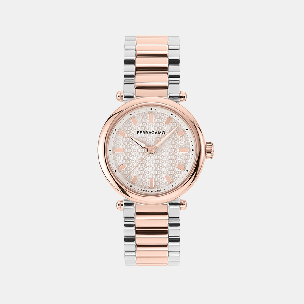 Ferragamo Round White-Silver Analog watch