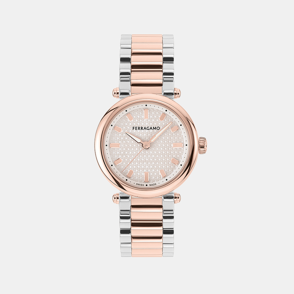 Ferragamo Round White-Silver Analog watch