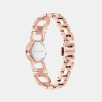 Ferragamo Women Round White-Silver watch