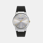 St-Infinity Sapphire-Fw Men Quartz Silver Dial Analog Rubber Watch SFST00124