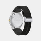 St-Infinity Sapphire-Fw Men Quartz Silver Dial Analog Rubber Watch SFST00124