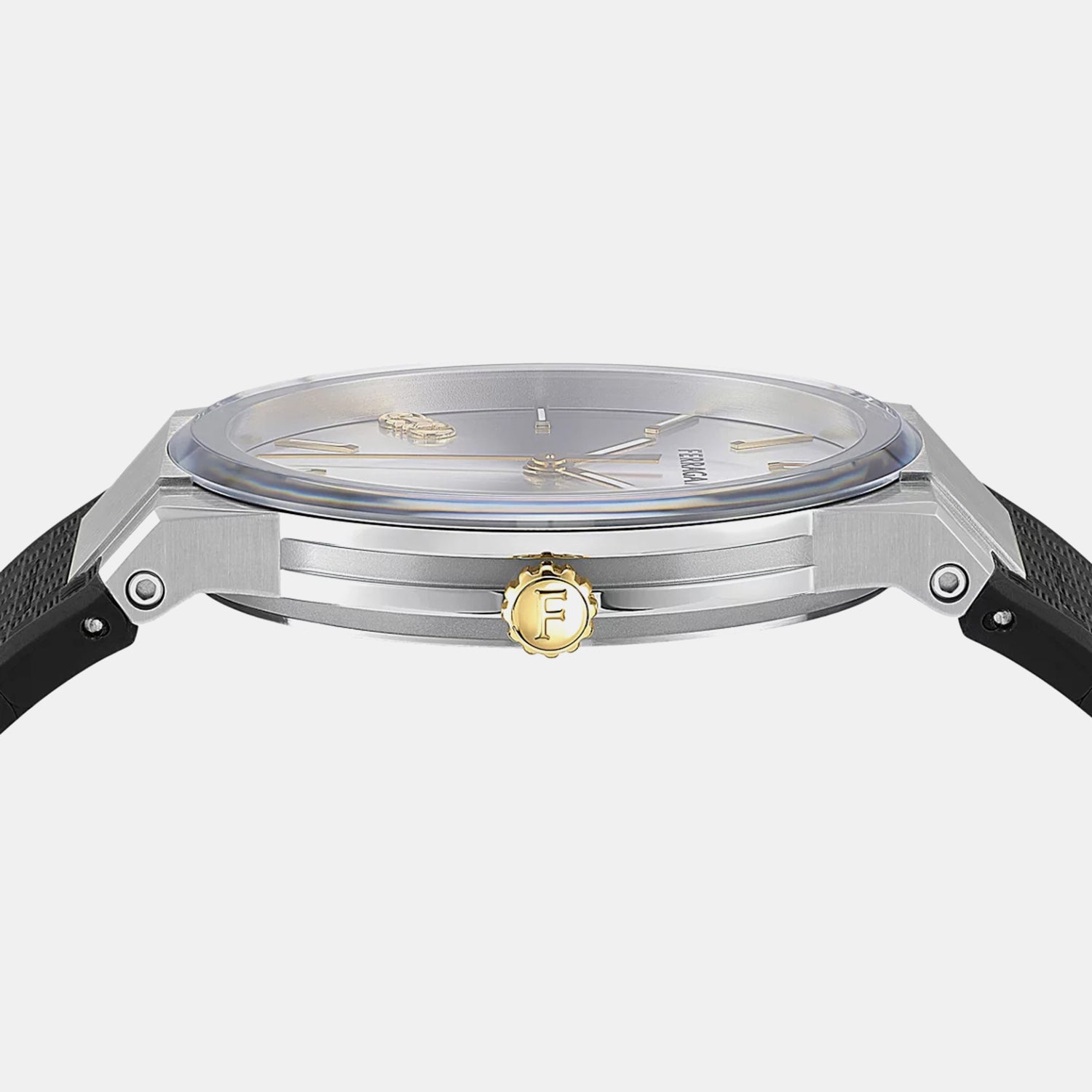 St-Infinity Sapphire-Fw Men Quartz Silver Dial Analog Rubber Watch SFST00124