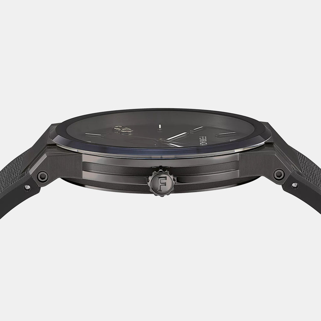 St-Infinity Sapphire-Fw Men Quartz Black Dial Analog Rubber Watch SFST00224
