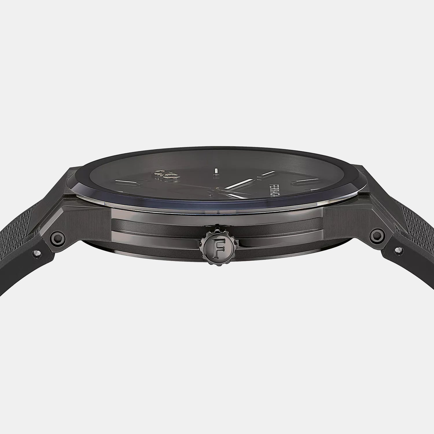 St-Infinity Sapphire-Fw Men Quartz Black Dial Analog Rubber Watch SFST00224