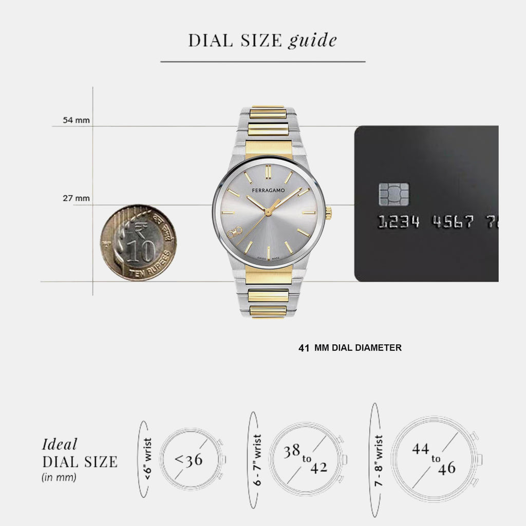 Men Quartz Silver Dial Analog Stainless Steel Watch SFST00424