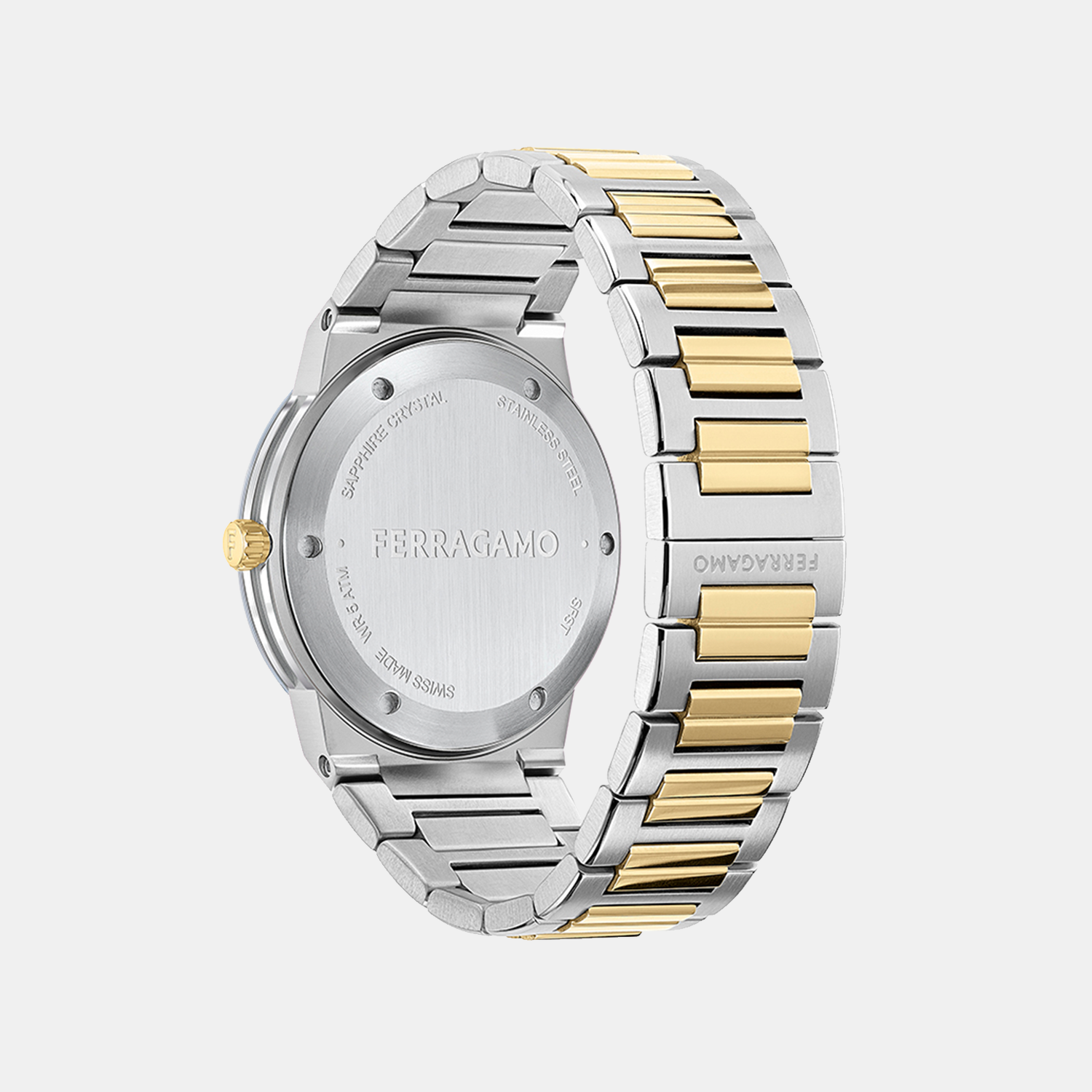 Ferragamo Men Round Silver watch