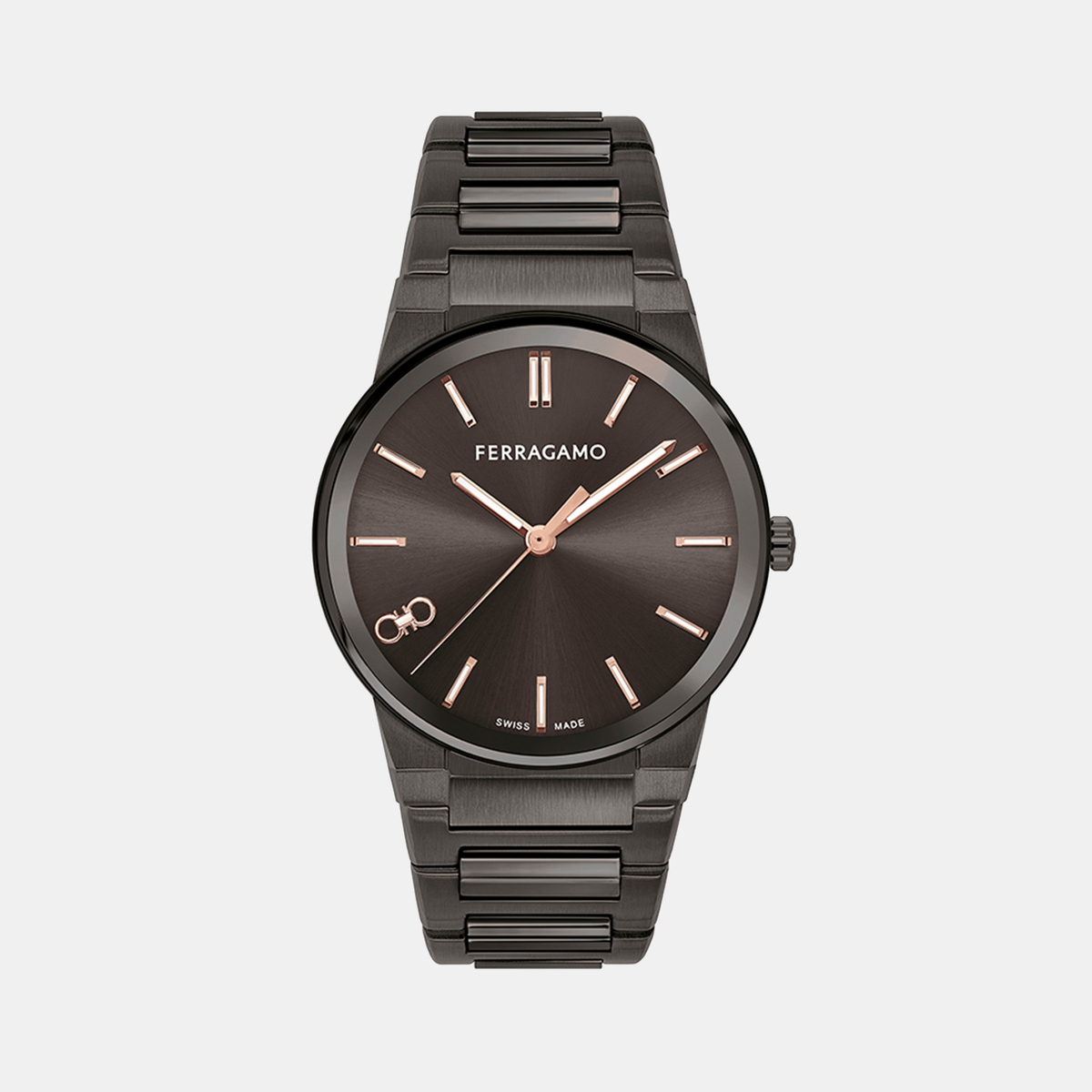 Ferragamo Round Gray Analog watch