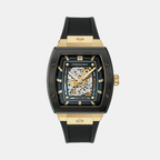 Ferragamo Tonneau Black Analog watch