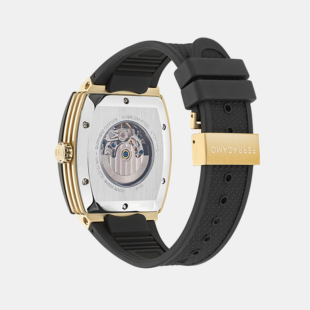 Ferragamo Men Tonneau Black watch