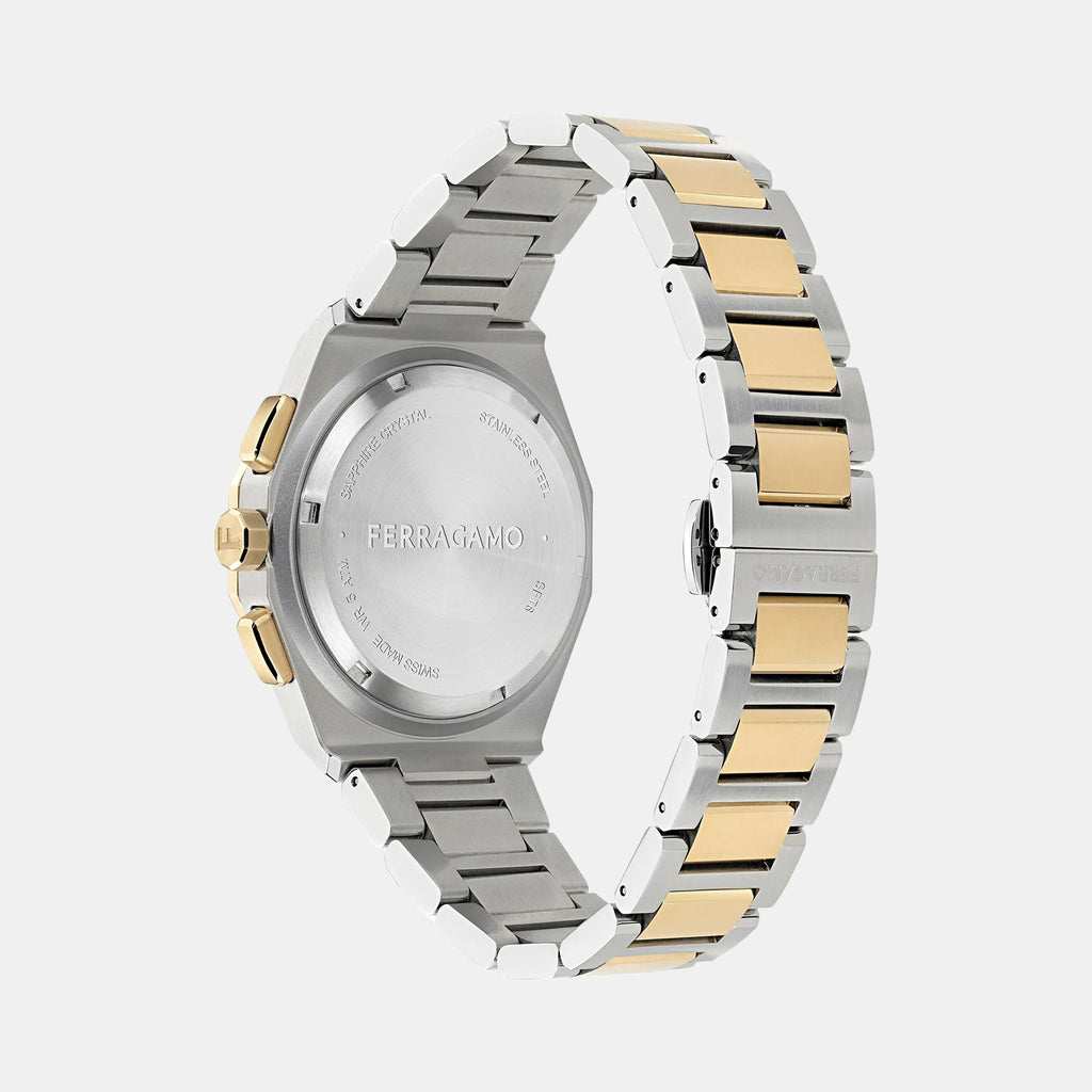 Versilia Men Quartz Champagne Dial Chronograph Stainless Steel Watch SFT600225