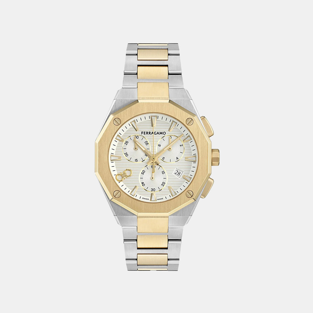 Versilia Men Quartz Champagne Dial Chronograph Stainless Steel Watch SFT600225