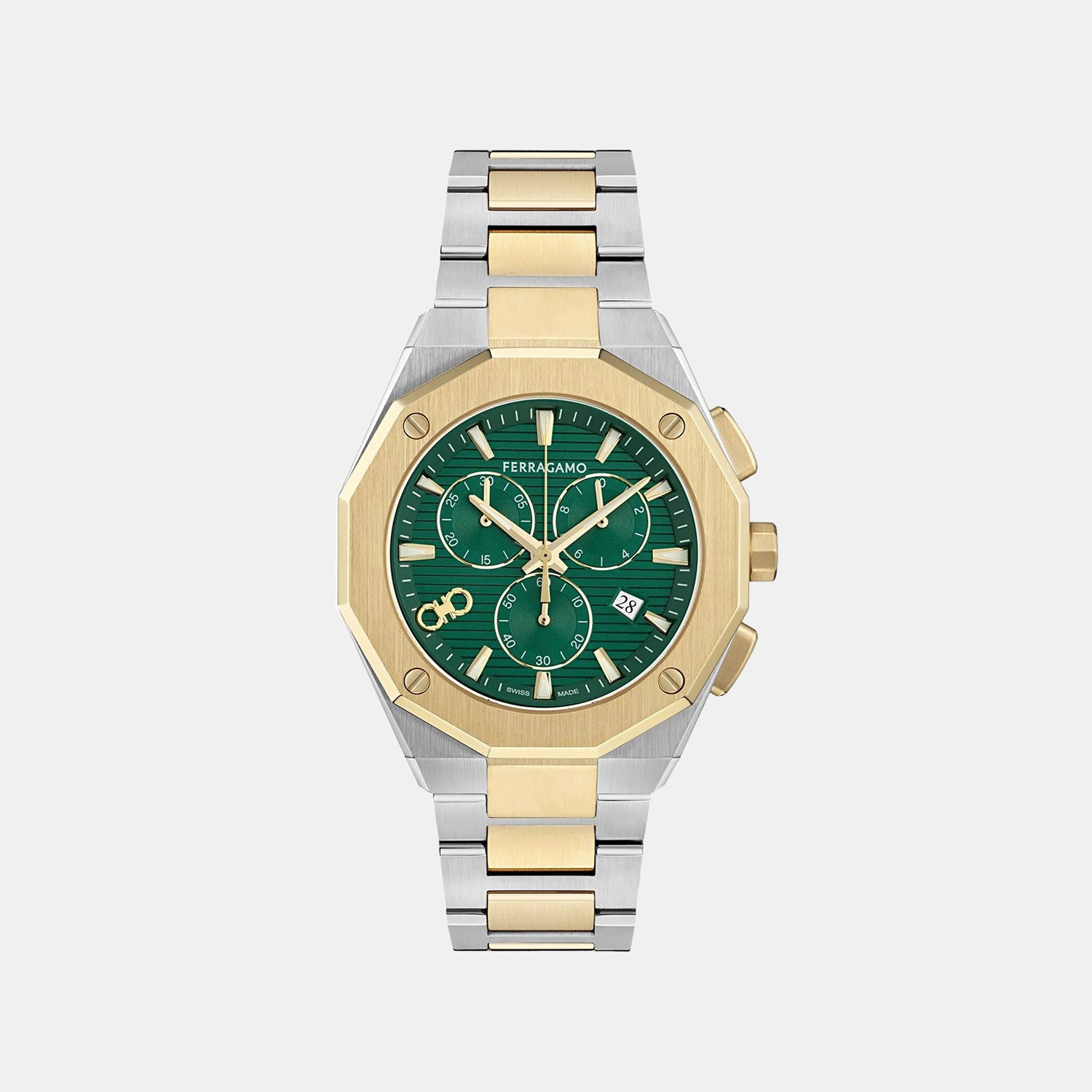 Edge Chrono Men Quartz Green Dial Chronograph Stainless Steel Watch SFT600325