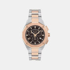 Men Quartz Brown Dial Chronograph Stainless Steel Watch SFT600425
