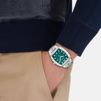 F-80 Men Quartz Green Dial Analog Stainless Steel Watch SFT800425