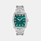 F-80 Men Quartz Green Dial Analog Stainless Steel Watch SFT800425