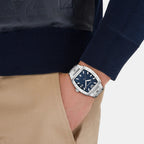 F-80 Men Quartz Blue Dial Analog Stainless Steel Watch SFT800525