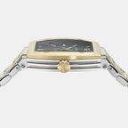 Men Quartz Black Dial Analog Stainless Steel Watch SFT800625