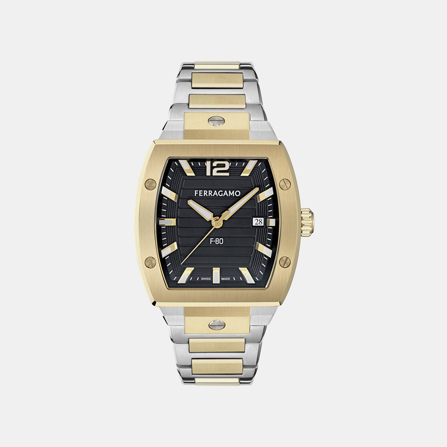 Men Quartz Black Dial Analog Stainless Steel Watch SFT800625