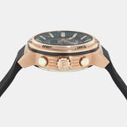 Men Quartz Black Dial Analog Silicone Watch SFT900325
