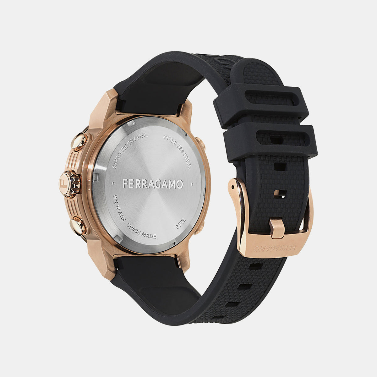 Men Quartz Black Dial Digital PU Watch SFT900325