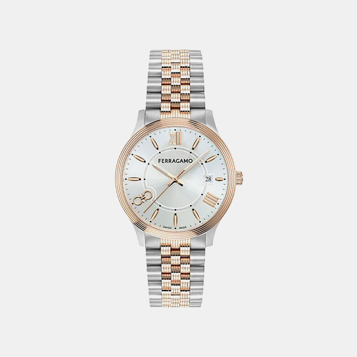 Men Quartz Silver Dial Analog Stainless Steel Watch SFTB00224
