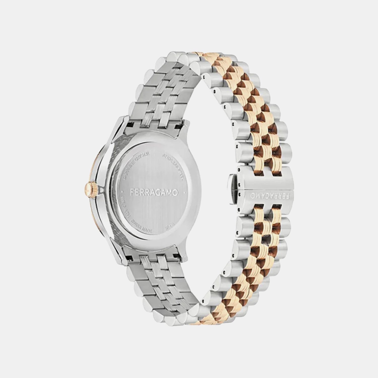 Men Quartz White & Silver Dial Analog Stainless Steel Watch SFTB00224