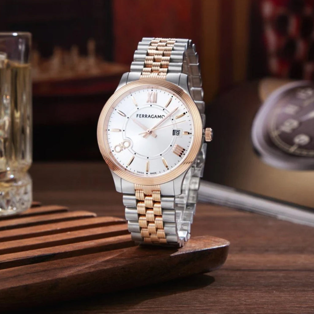 Men Quartz Multicolour Dial Analog Stainless Steel Watch SFTB00224