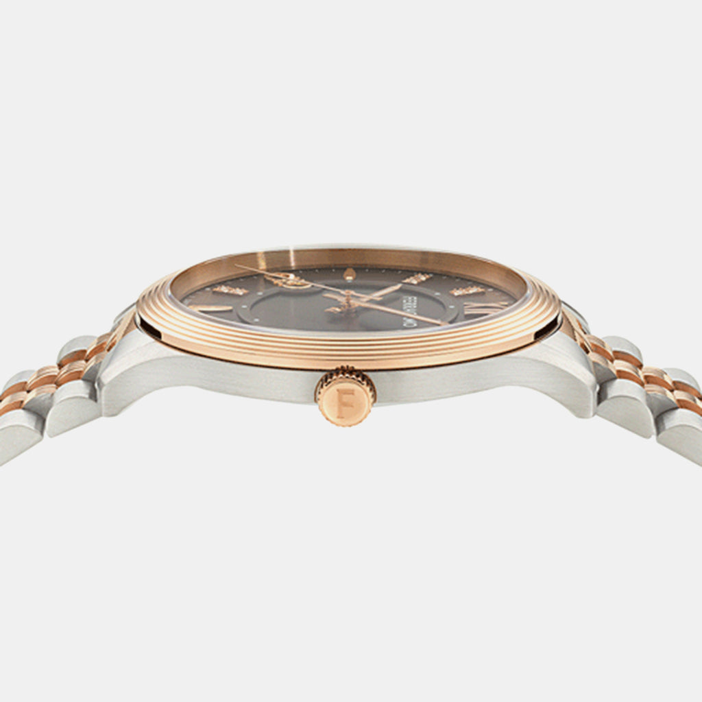 Tb-Ferragamo Duo 40Mm-Fw Men Quartz Brown Dial Analog Stainless Steel Watch SFTB00324