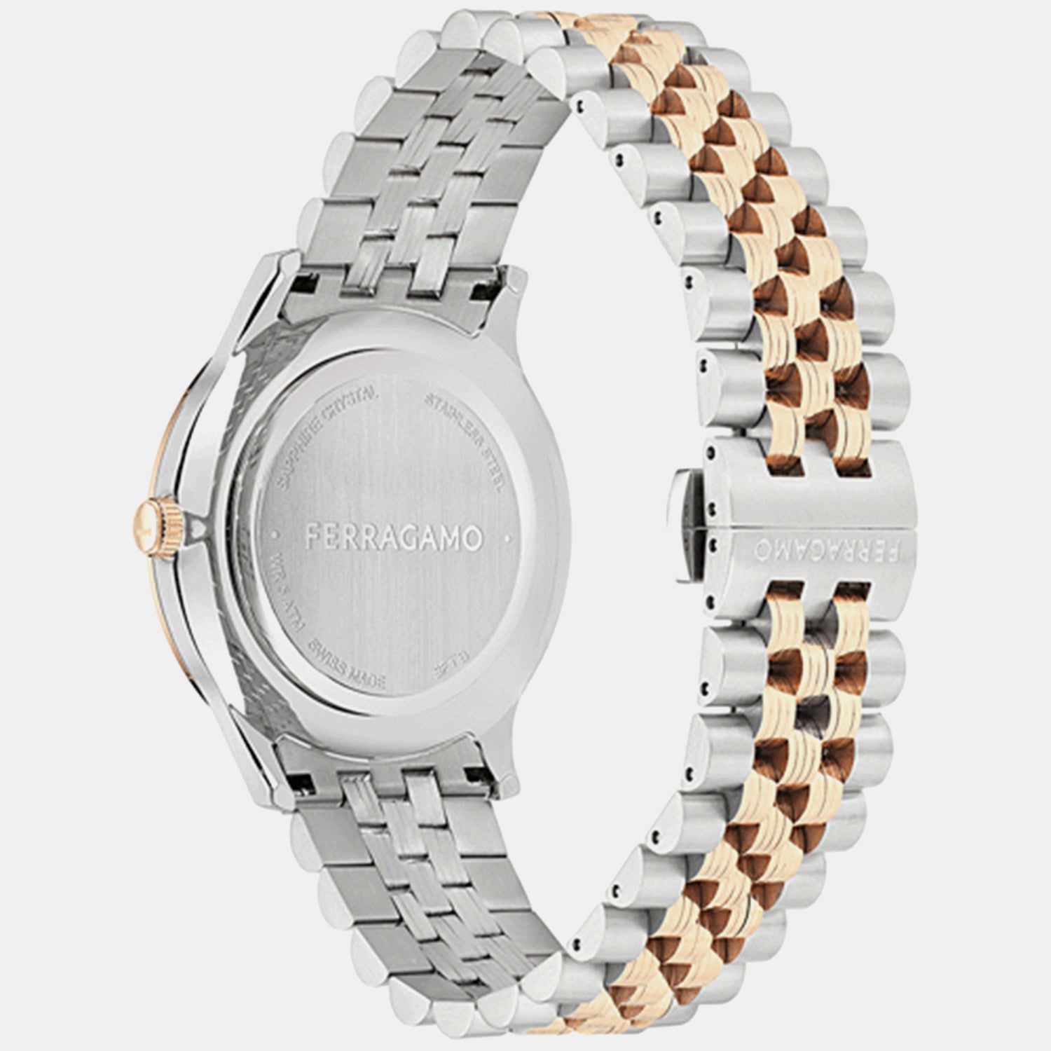 Tb-Ferragamo Duo 40Mm-Fw Men Quartz Brown Dial Analog Stainless Steel Watch SFTB00324