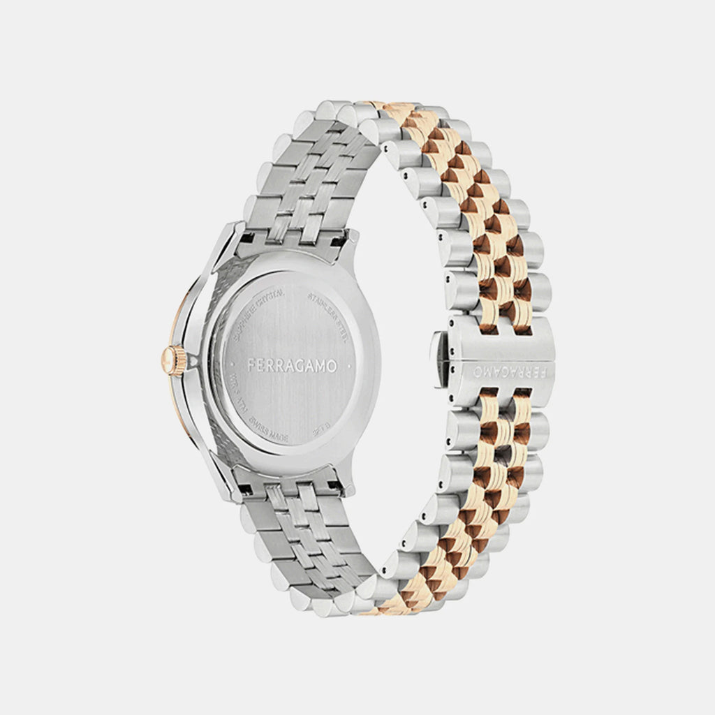 Tb-Ferragamo Duo 40Mm-Fw Men Quartz Brown Dial Analog Stainless Steel Watch SFTB00324
