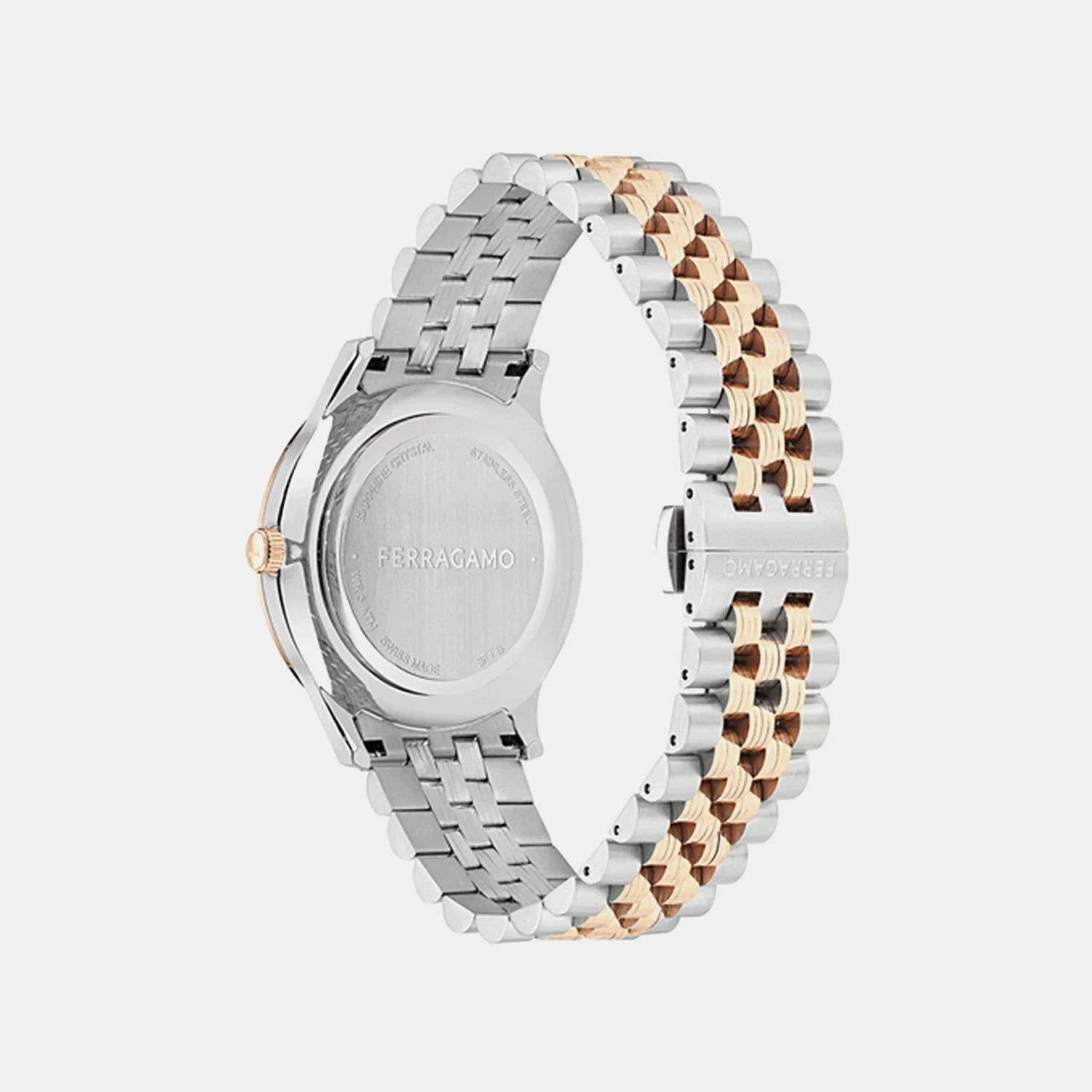 Tb-Ferragamo Duo 40Mm-Fw Men Quartz Brown Dial Analog Stainless Steel Watch SFTB00324