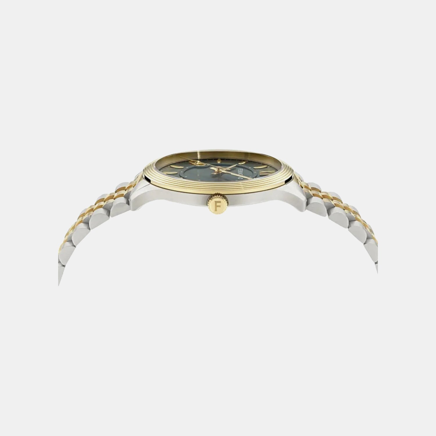 Men Quartz Green Dial Analog Stainless Steel Watch SFTB00424