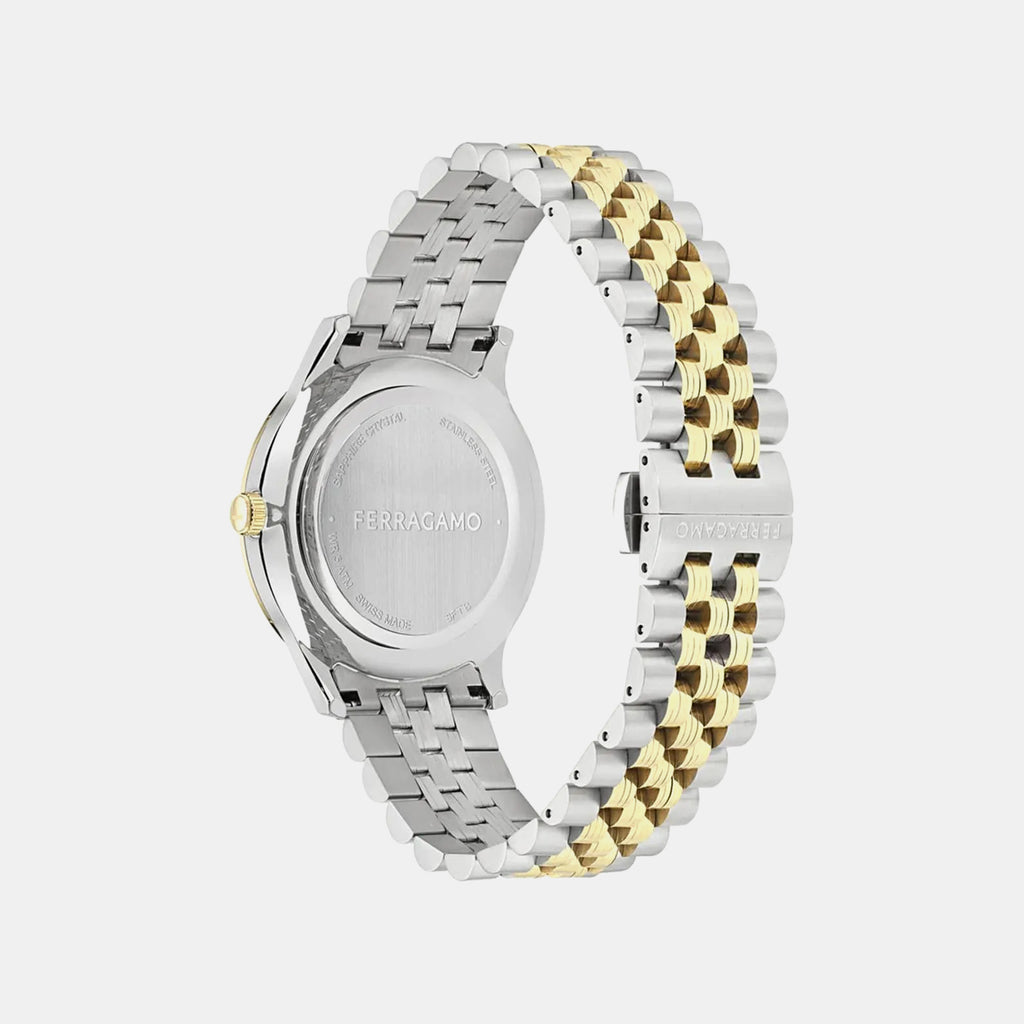 Men Quartz Green Dial Analog Stainless Steel Watch SFTB00424