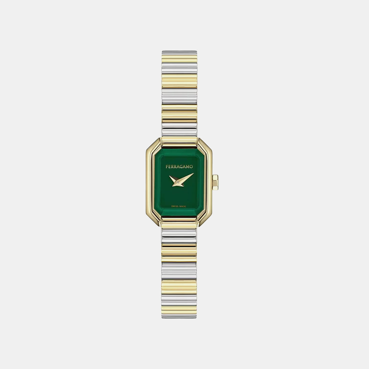 Women Quartz Green Dial Analog Stainless Steel Watch SFTI00825
